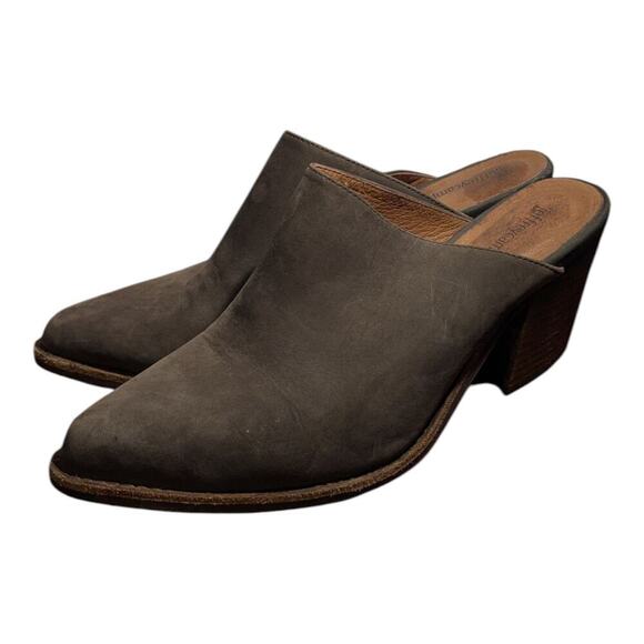 Jeffrey Campbell Favela 2 Mule Block Heel Pointed Toe Gray Size 8.5 Western Boho - Picture 2 of 11